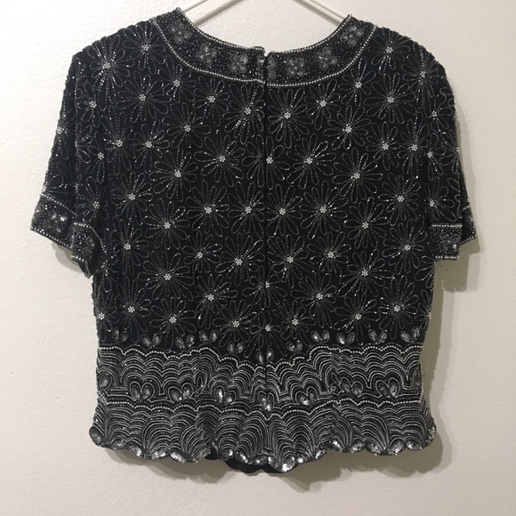 Papell Boutique Evening Formal Beaded Top XL - Picture 5 of 5